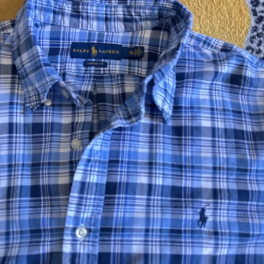 Ralph Lauren Shirt Blue Plaid Classic Fit Designer Classic Preppy‎ XXL